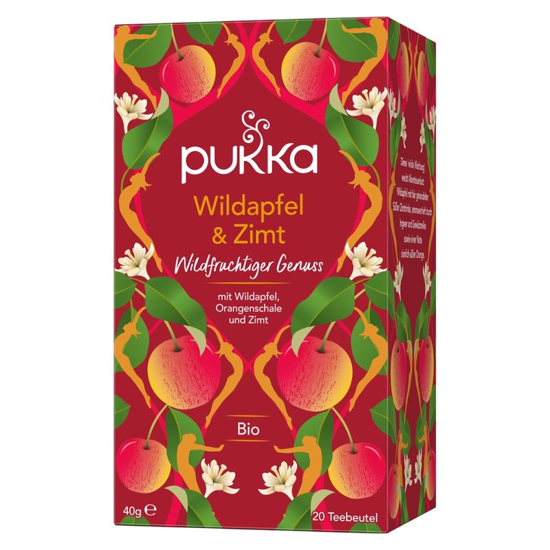 Pukka Pukka Bio-Gewürz-Früchtetee Wildapfel & Zimt, 20 Teebeutel - Produktbild