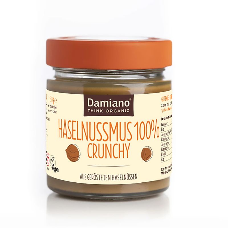 DAMIANO  DAMIANO HASELNUSSMUS 100% CRUNCHY - AUS GERÖSTETEN HASELNÜSSEN - Produktbild