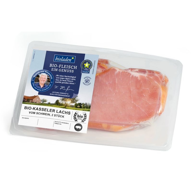bioladen Kasseler, Lachs vom Schwein, geräuchert, 2 Stück - Produktbild
