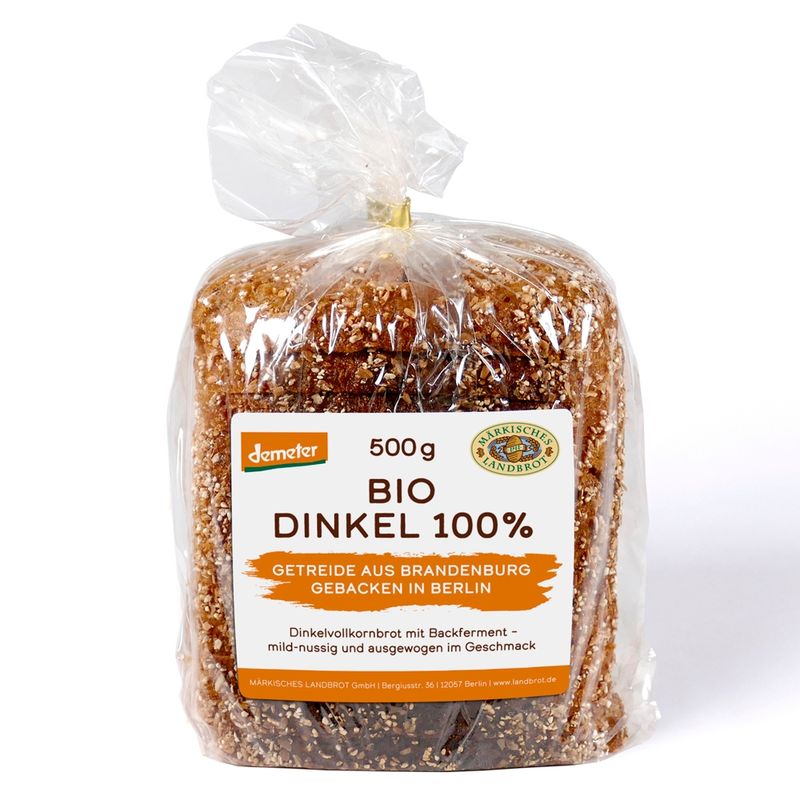 Märkisches Landbrot Dinkelbrot 100% 500g - Produktbild
