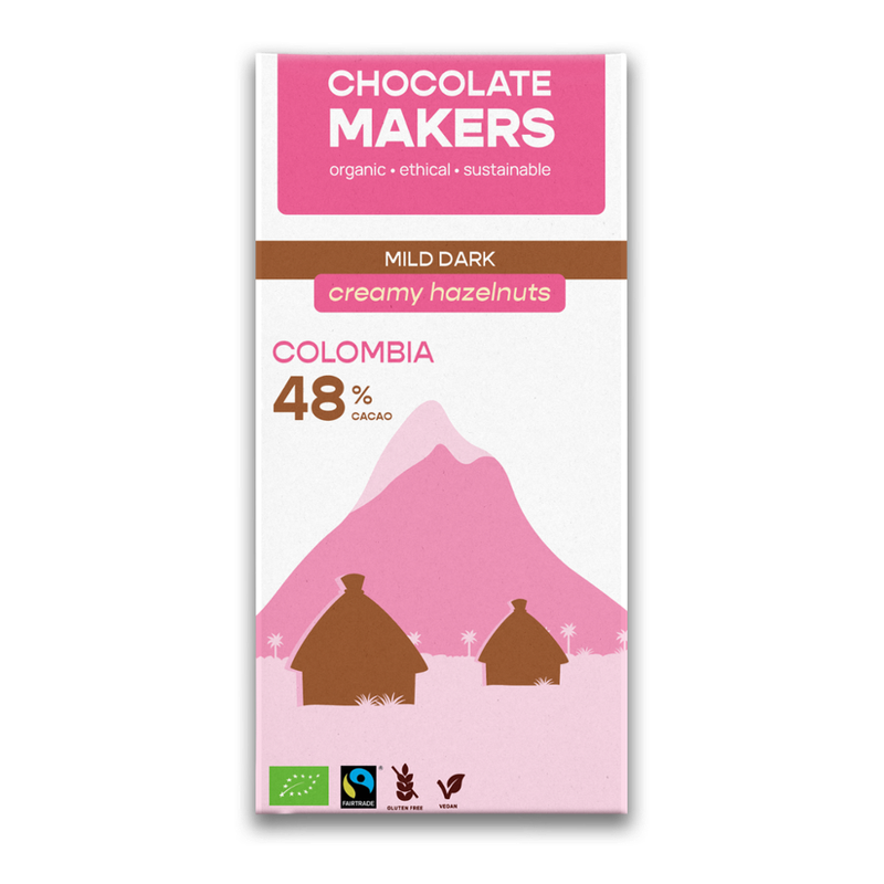 Chocolatemakers Kolumbien Mild Pur 48% Haselnusscreme - Produktbild