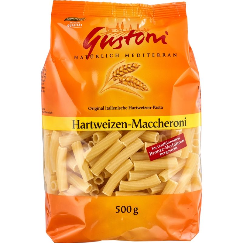 Gustoni Hartweizen-Maccheroni, Original italienische Hartweizen-Pasta - Produktbild