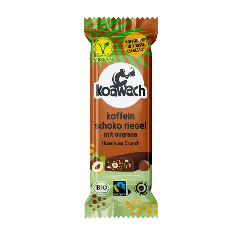 koawach Koffein Schoko Riegel Haselnuss Crunch - Produktbild