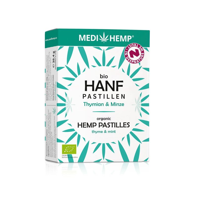 MEDIHEMP Bio Hanf Pastillen Thymian & Minze - Produktbild