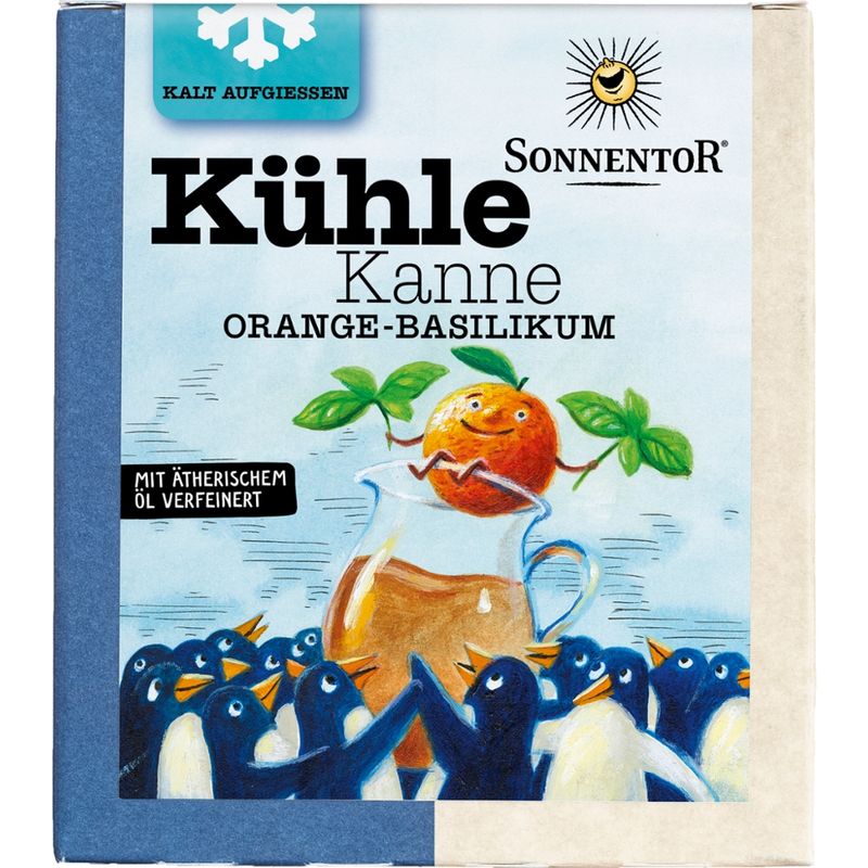 Sonnentor Kühle Kanne Orange-Basilikum Tee, Pyramidenbeutel - Produktbild