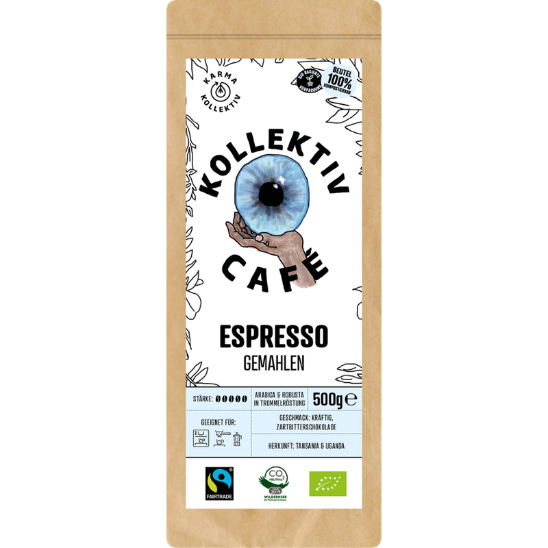 KollektivCafé KollektivCafé Espresso, gemahlener Bio-Röstkaffee - Produktbild