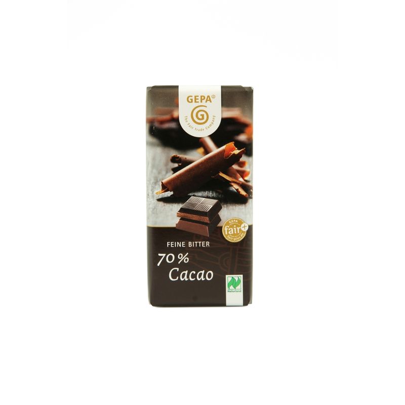 GEPA - The Fair Trade Company Feine Bitter 70% Cacao Schokolade - Produktbild