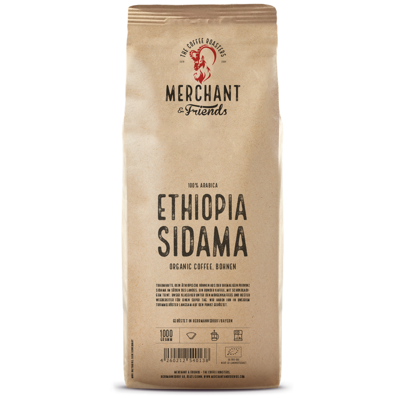 Merchant & Friends Ethiopia Sidama  ORGANIC COFFEE Bohnen - Produktbild