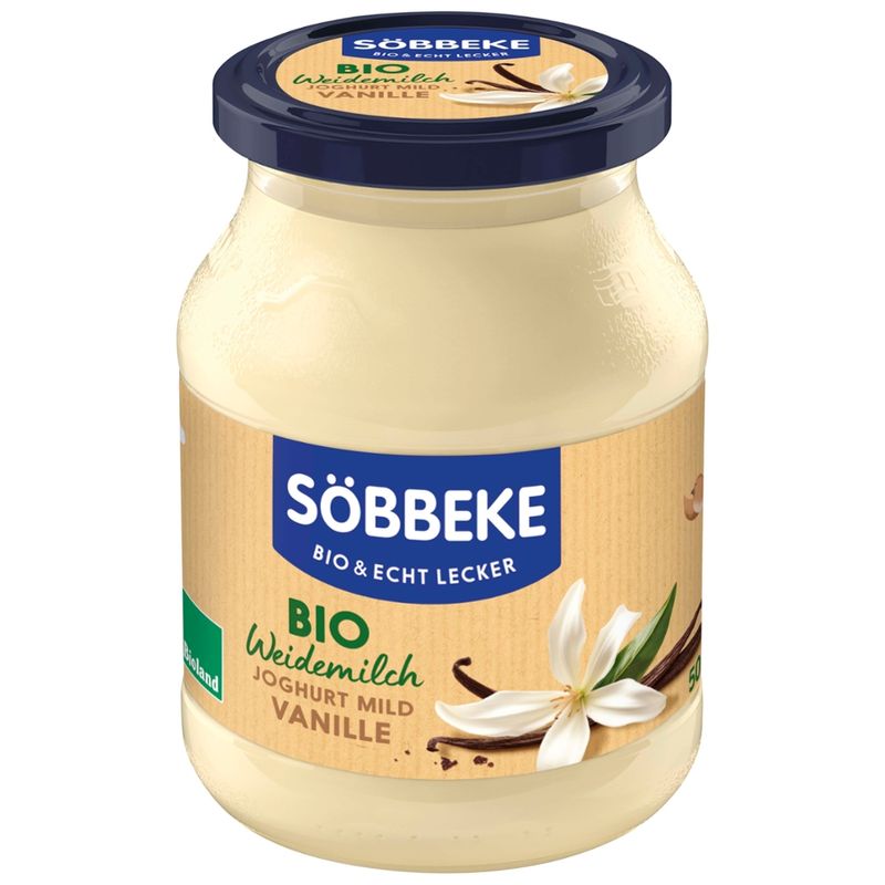 Söbbeke Bio Weidemilch Joghurt mild Vanille 3,8 % Fett - Produktbild