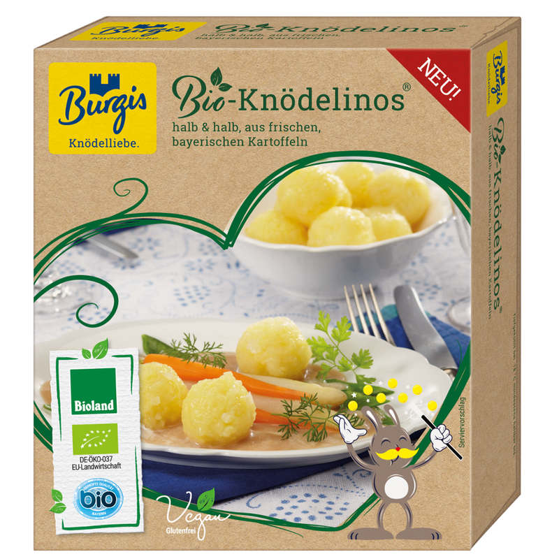 Burgis Burgis Bio-Knödelinos, 16x25g, tiefgekühlt - Produktbild