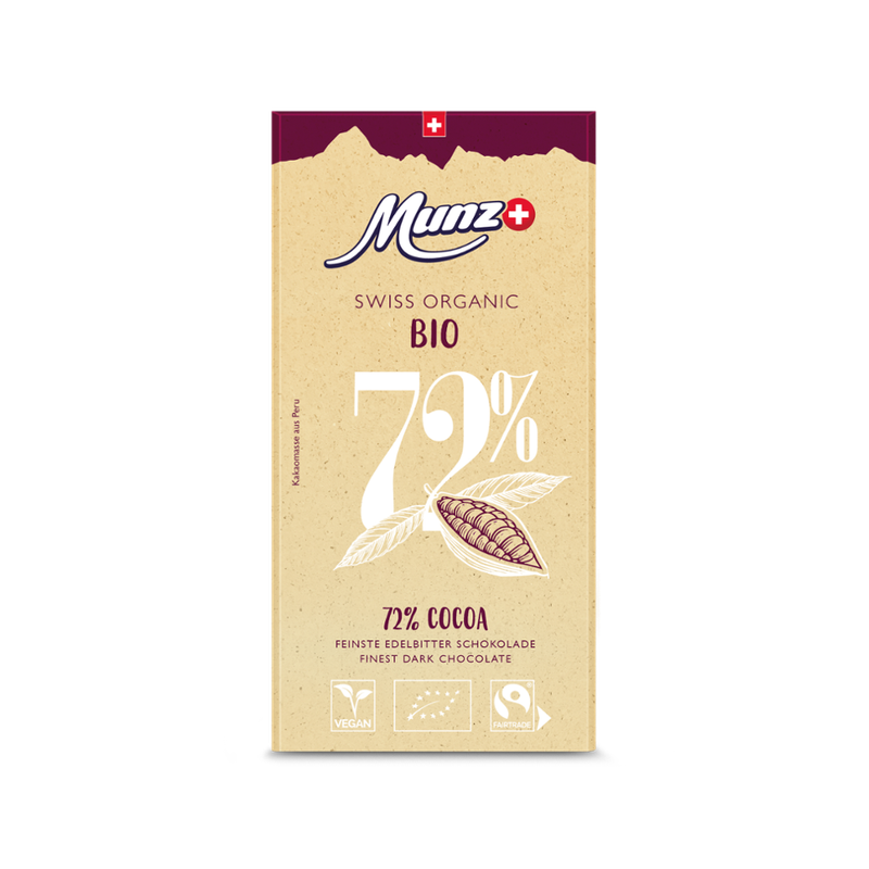 Munz Munz Organic 72% Cocoa 100g - Produktbild