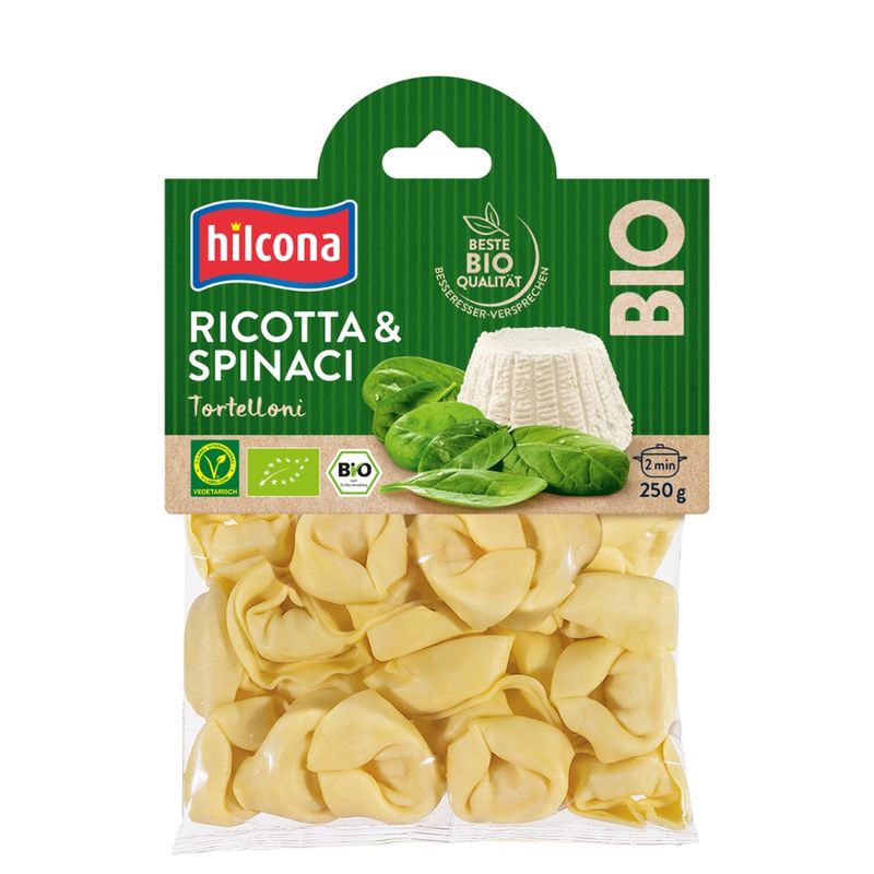 Hilcona TortelloniRicottaSpinaciBIO EU - Produktbild