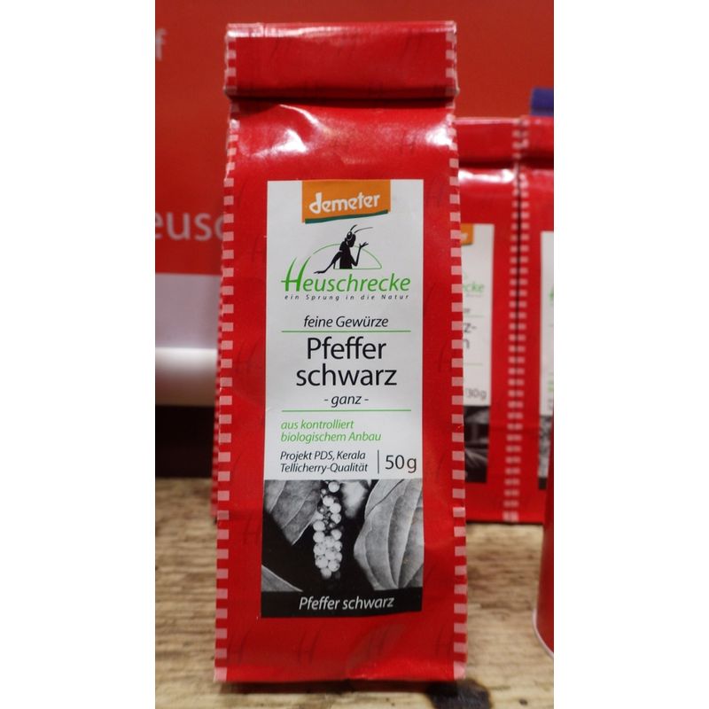 Heuschrecke Pfeffer Demeter, 'Tellicherry' schwarz, ganz, kbA - Produktbild