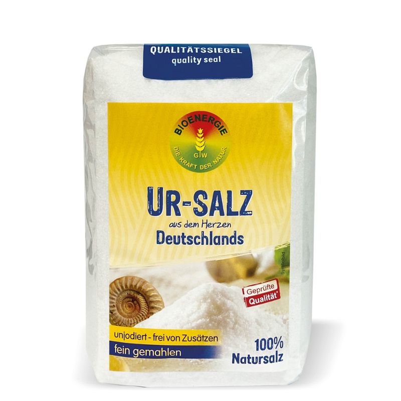 BIOENERGIE UR-SALZ aus dem Herzen Deutschlands, fein gemahlen, unjodiert, frei von Zusätzen - Produktbild