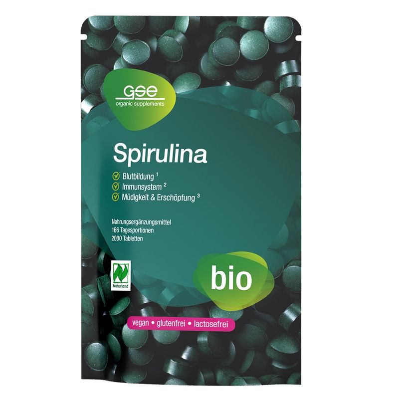 GSE  BIO Spirulina, 2000 Tabletten à 500 mg - Produktbild