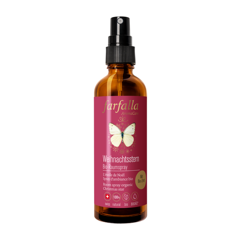 farfalla Weihnachtsstern, Festlicher Bio-Raumspray, 75ml - Produktbild