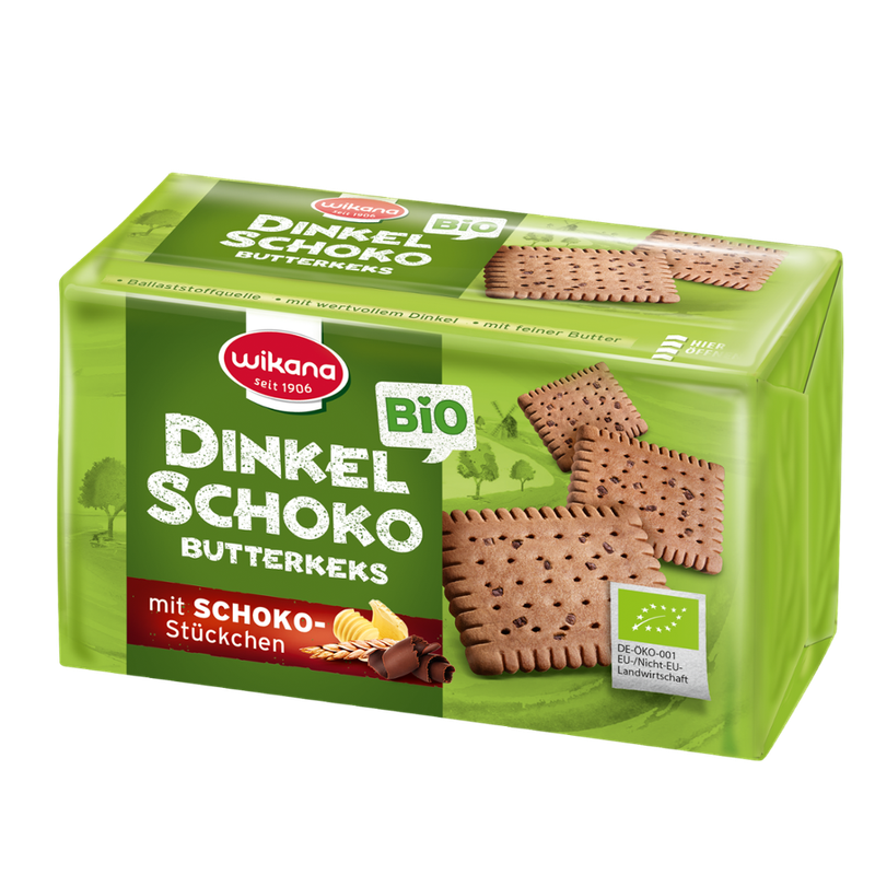 Wikana Bio Dinkel Schoko Butterkeks, 200 g - Produktbild
