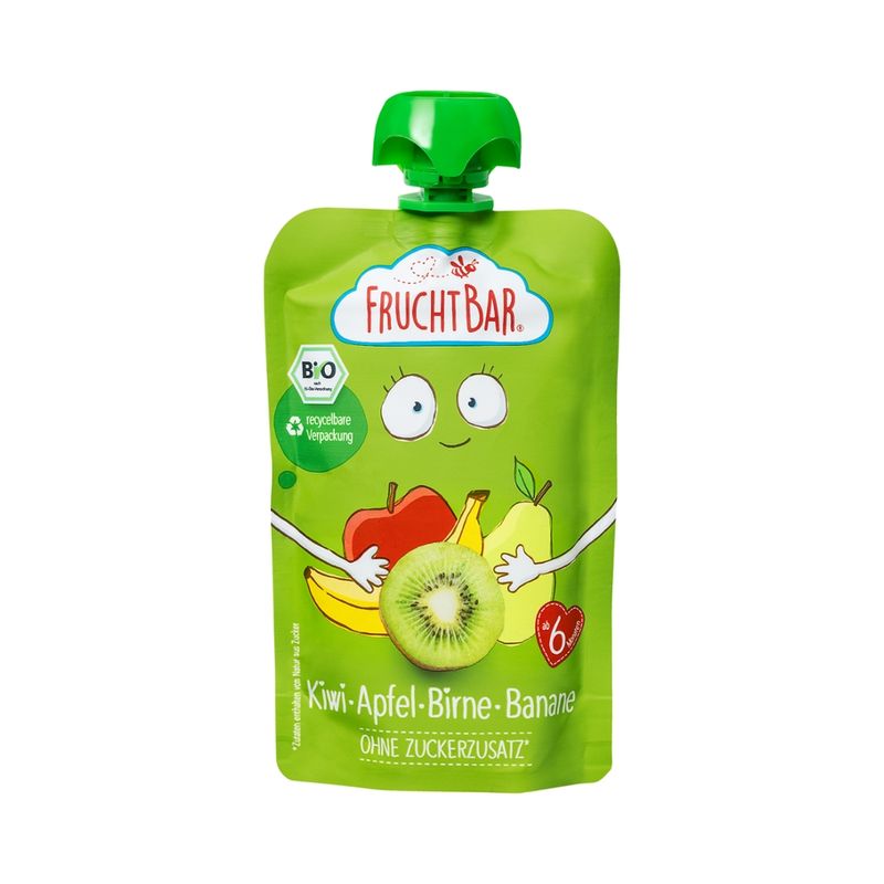 FruchtBar  FruchtBar - Bio-Fruchtpüree Kiwi, Apfel, Birne, Banane - Produktbild