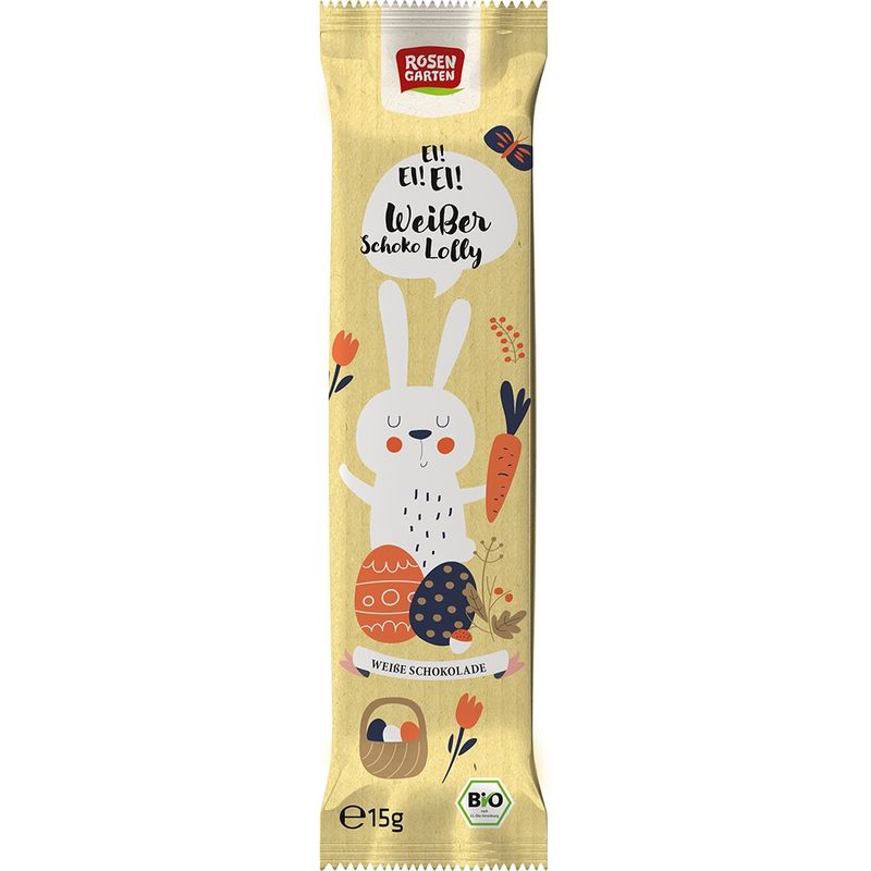 Rosengarten Weißer Schoko-Lolly Hase - Produktbild