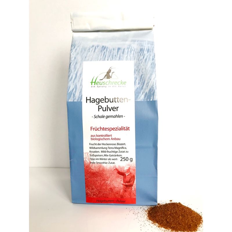 Heuschrecke Hagebutten-Pulver, Fruchtschale gemahlen, kbA - Produktbild