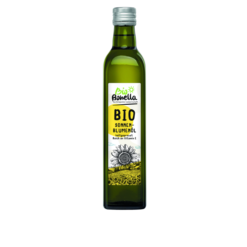 Bonella Bonella Bio Sonnenblumenöl kaltgepresst 0,5l - Produktbild