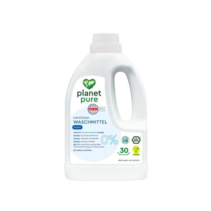 Planet Pure Universal Waschmittel 0% OHNE 37 Wl 1,5L - Produktbild