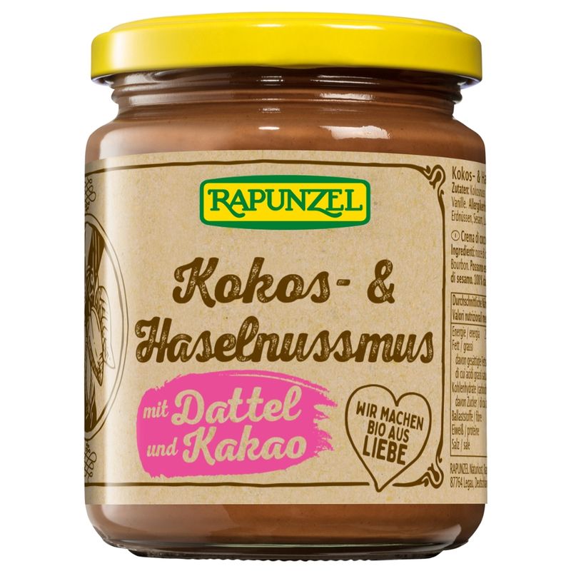 Rapunzel Kokos- <(>&<)> Haselnussmus mit Dattel und Kakao - Produktbild