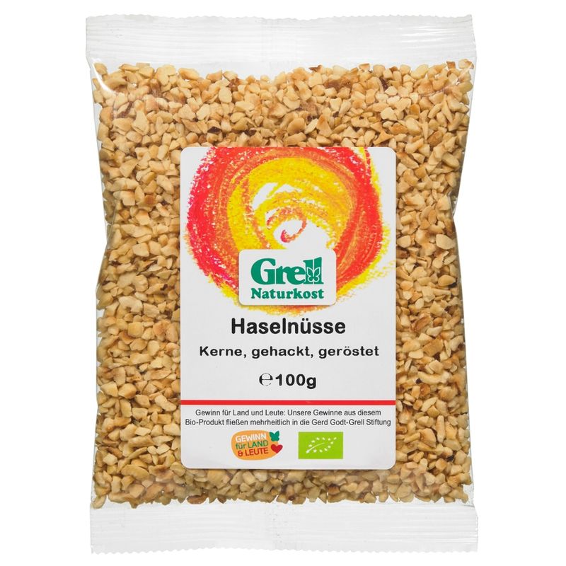 Grell Naturkost Haselnusskerne, gehackt, geröstet - Produktbild