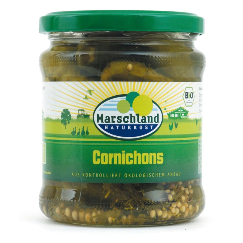 Marschland  Bioland Bio-Cornichons 370 ml Gl. MARSCHLAND - Produktbild