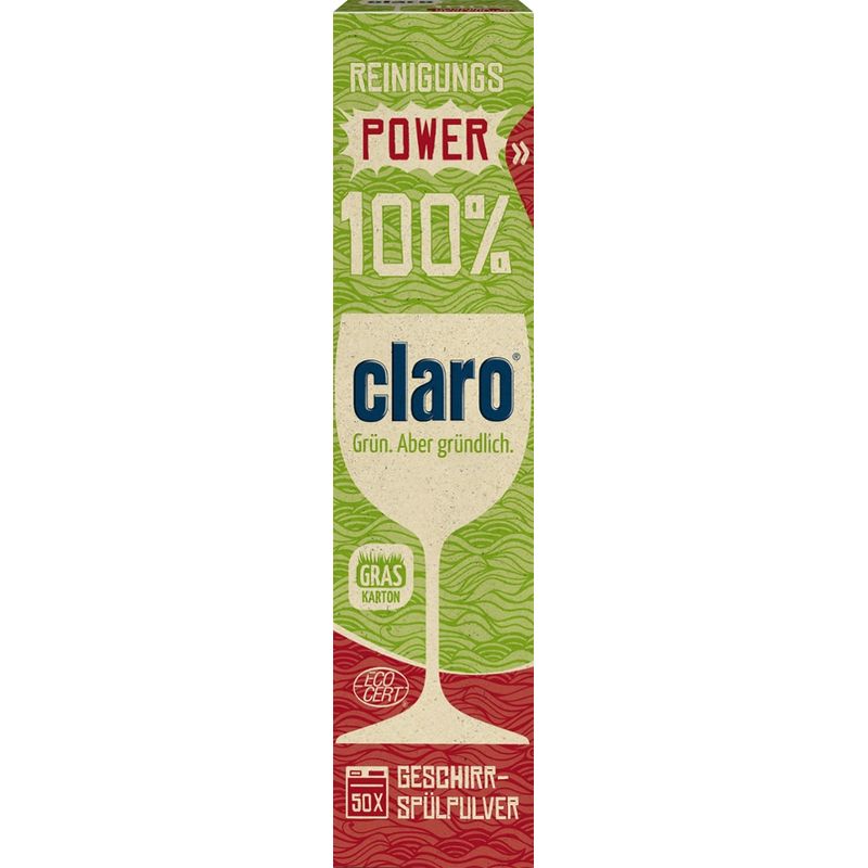 claro claro 100% Classic Pulver 900g ECOCERT - Produktbild