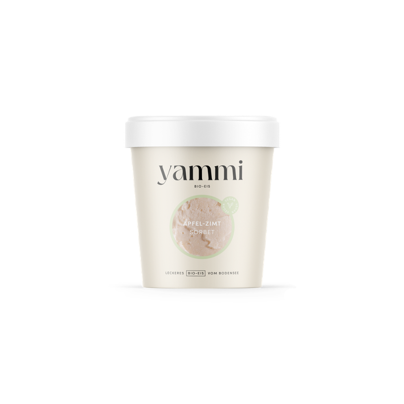 yammi BIO-EIS Apfel-Zimt Sorbet, Familienbecher - Produktbild