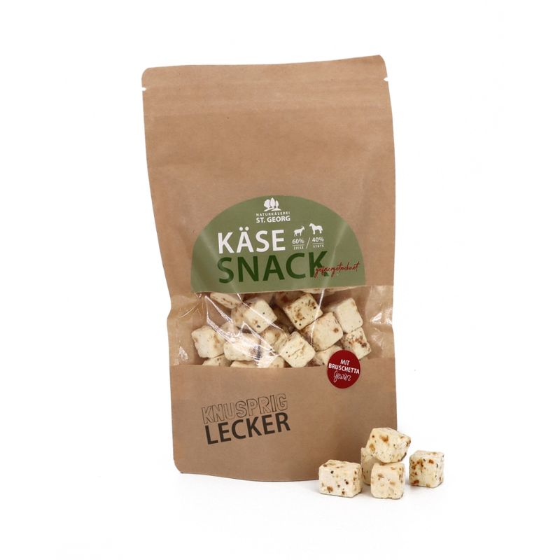St. Georg Naturkäserei Bio Käse Snack Bruschetta 70 g gefriergetrocknet - Produktbild