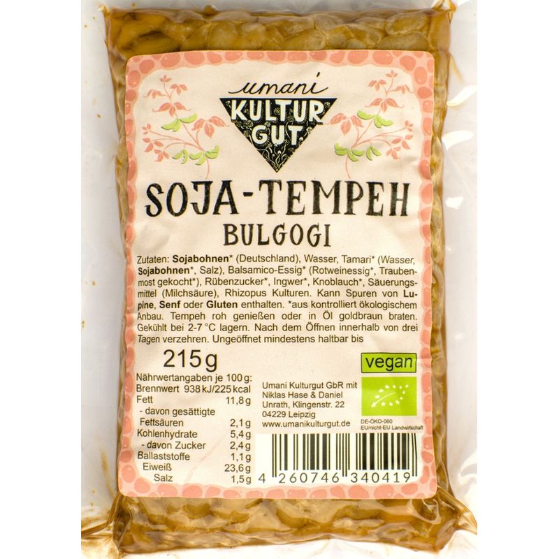 Umani Kulturgut Bio Soja-Tempeh Bulgogi 215 g - Produktbild