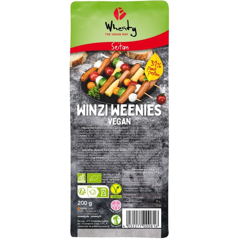 Wheaty Winzi Weenies Vegan - Produktbild