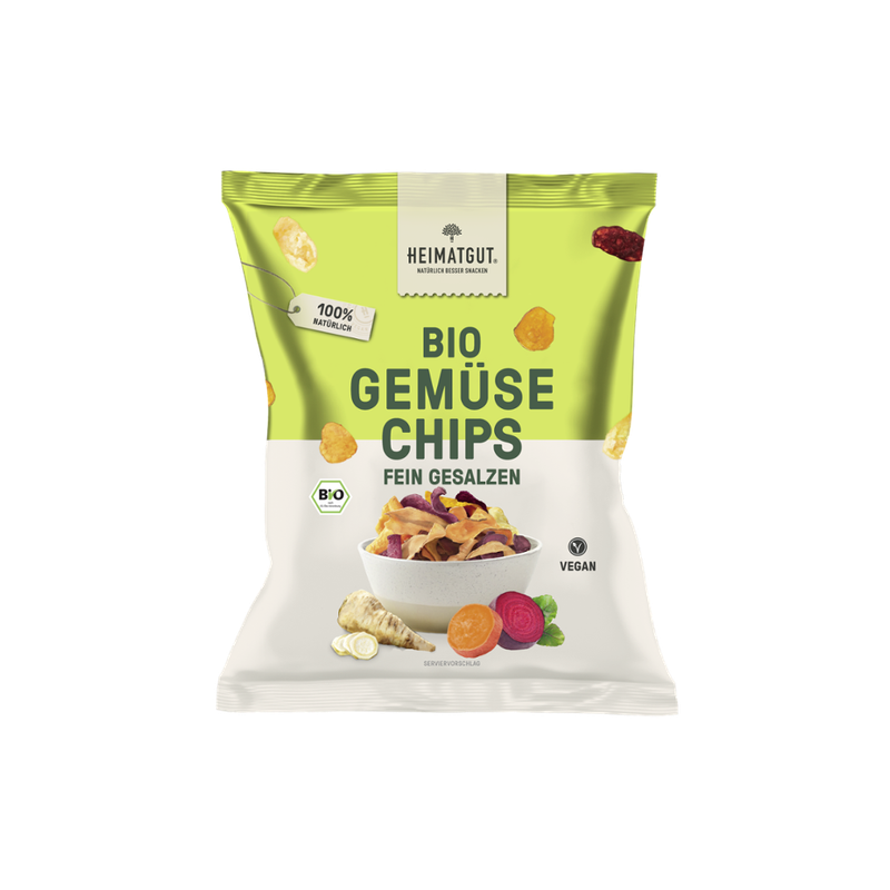 Heimatgut BIO Gemüse Chips fein gesalzen - Produktbild