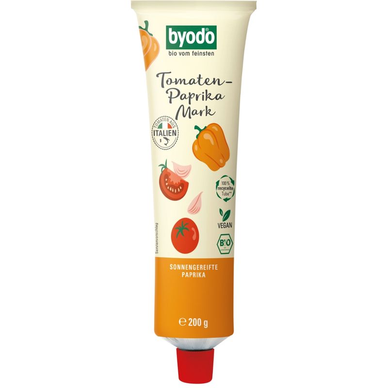 Byodo Byodo Tomaten-Paprika Mark Doppelfrucht, in der Tube, 200 g - Produktbild