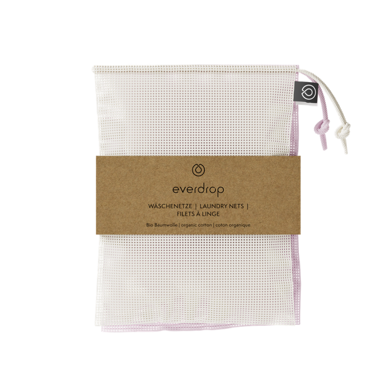 everdrop everdrop Wäschenetze (beige-rose) 2 x Wäschenetze (30 x 40 cm) aus 100% Bio-Baumwolle - Produktbild