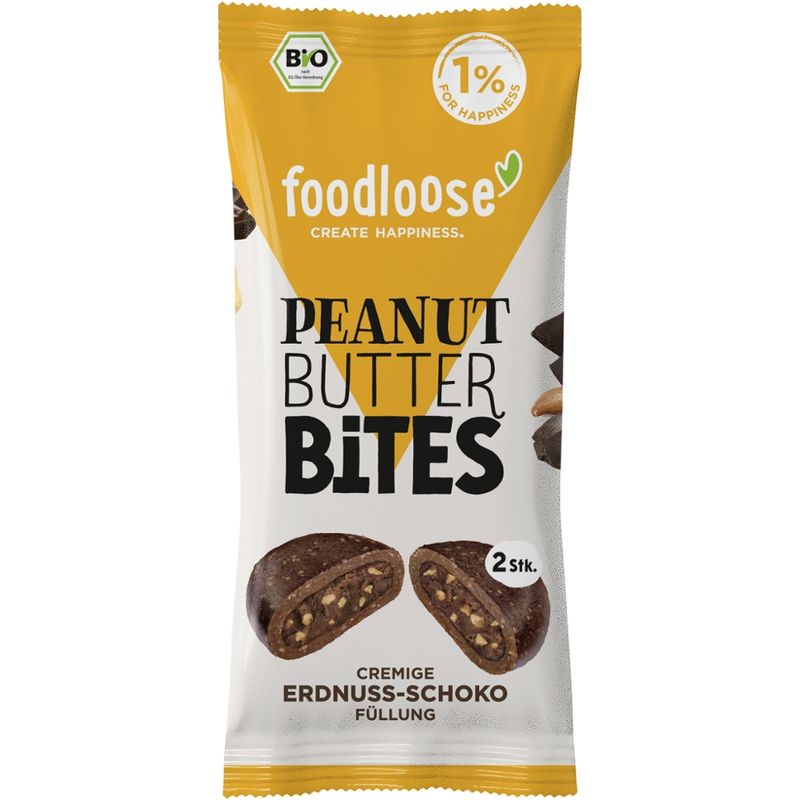 foodloose Bio-Peanut Butter Bites Erdnuss-Schoko, vegan, glutenfrei, vegan - Produktbild