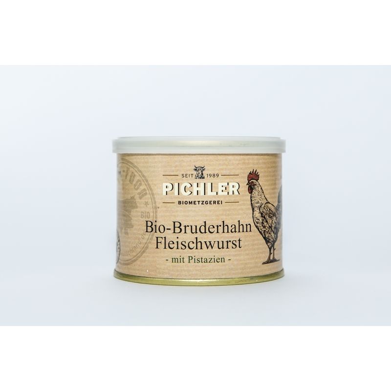 Biometzgerei Pichler Bio-Bruderhahn Fleischwurst "Pistazie" - Produktbild