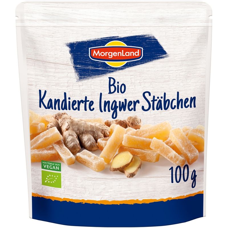 MorgenLand Bio Kandierte Ingwer Stäbchen - Produktbild