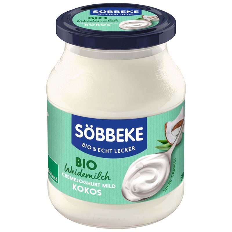 Söbbeke Bio Weidemilch Joghurt mild Kokos 7,5 % Fett - Produktbild