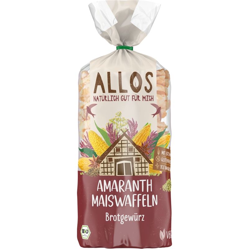 Allos Amaranth Maiswaffeln Brotgewürz - Produktbild