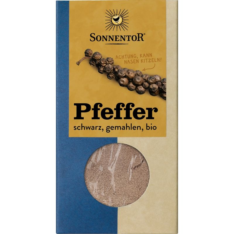 Sonnentor Pfeffer schwarz gemahlen, Packung - Produktbild