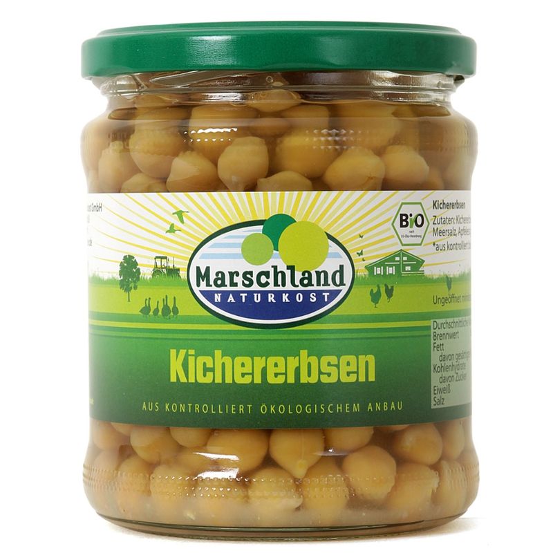 Marschland  Bio-Kichererbsen 370 ml Gl. MARSCHLAND - Produktbild