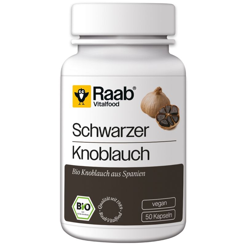 Raab Vitalfood Bio Schwarzer Knoblauch Kapseln - Produktbild