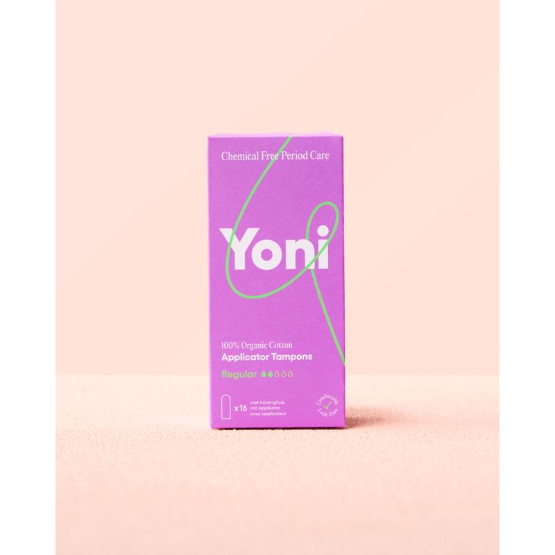 Yoni Yoni Tampons mit Applikator - normal - 100 % Bio-Baumwolle - 16 Stk - Produktbild