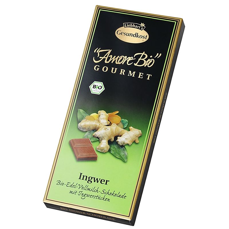 Liebhart's Gesundkost  Bio-Ingwer-Vollmilch-Schokolade - Produktbild