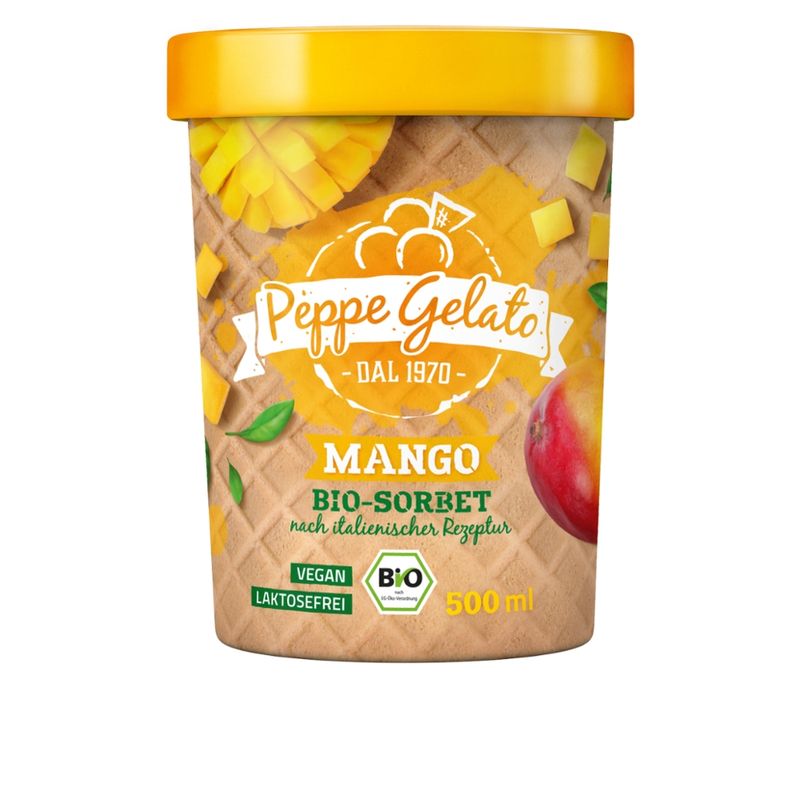 Peppe Gelato  Peppe Gelato Mango Bio-Sorbet - Produktbild