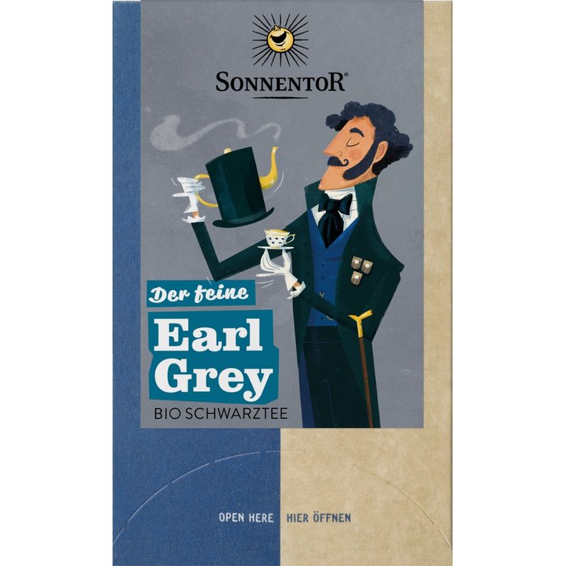 Sonnentor Der feine Earl Grey Schwarztee, Doppelkammerbeutel - Produktbild