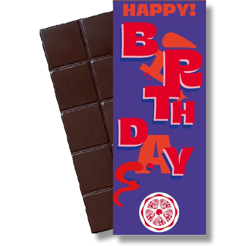 ChocQlate SweetGreets Schokolade "Happy Birthday", 50% Kakao, 70g - Produktbild